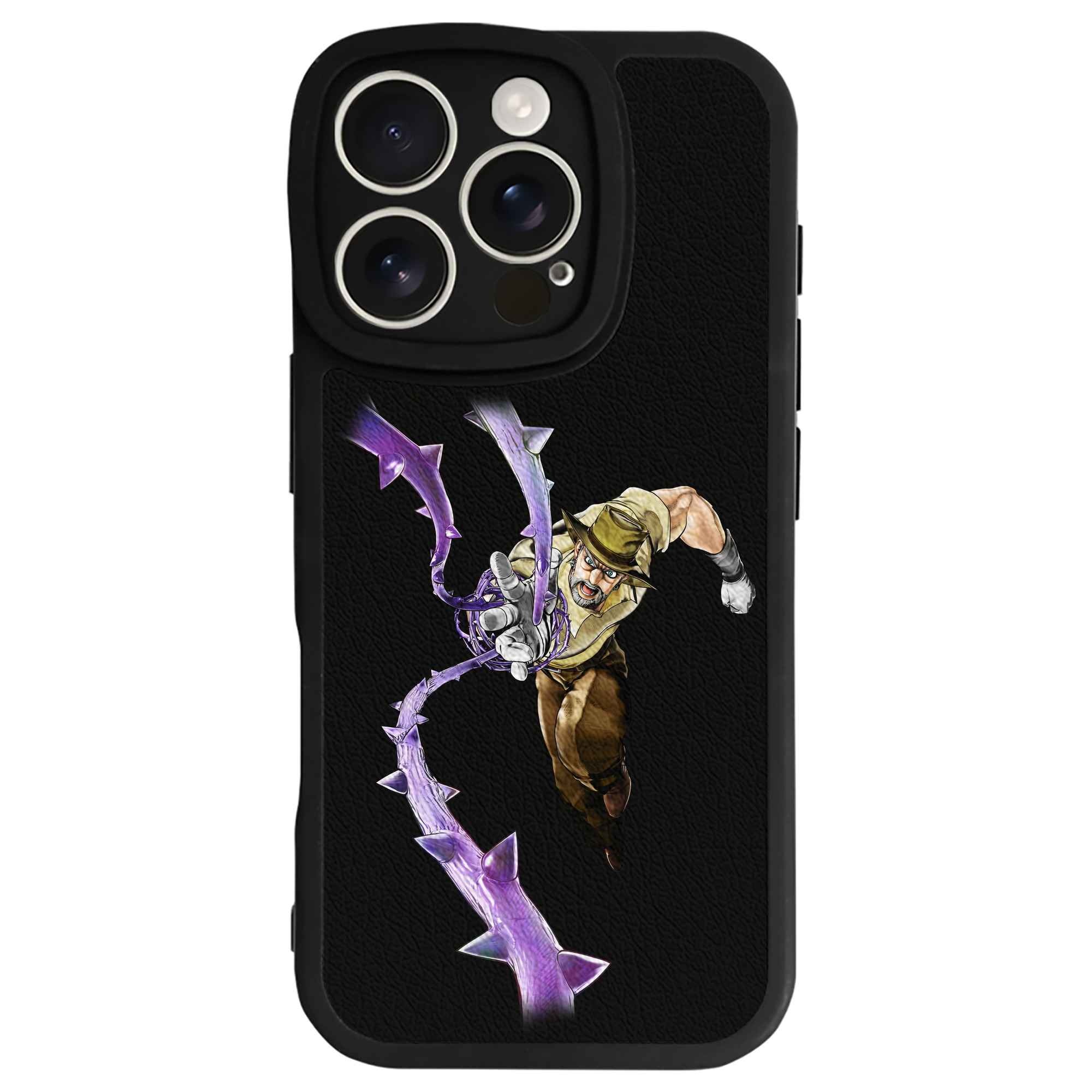（画像用） ジョジョの奇妙な冒険 ジョセフ?ジョースター JoJo's Bizarre Adventure Joseph Joestar 【iPhone 16シリーズ対応】シリコンスマホケース（レザー調） 材質：シリコン